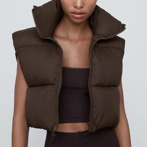 Chocolate Crop Vest